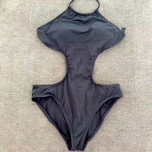 La Blanca Tummy Control Halter Monokini One Piece Swimsuit Sz 12